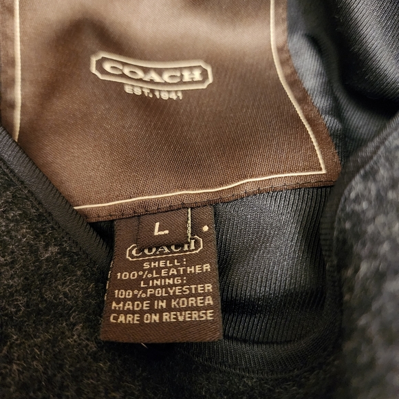 Coach Men's Black Soft Leather Coat - Picture 4 of 14